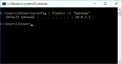 How to find your Router IP on Windows - step2: Write command into command prompt